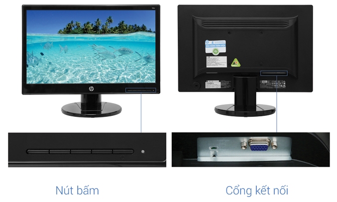 Monitor, LCD hp, 19ka, 18.5 inch, wide, HD